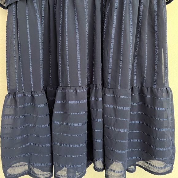 Entro Navy Blue Floral Embroidered Dress Size S - Picture 7 of 9